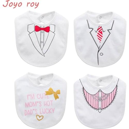 Infant Newborn Creative Baby Bibs Tie Bowknot Pattern White Baby bibs Cotton Tassel For baby Girls Boys Kids Cloth Feeding Apron