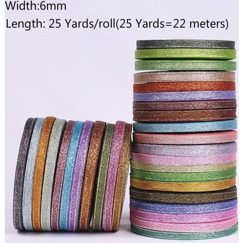 6mm Color Onion Ribbon 25 Yards Wedding Party Festive Decor Crafts Gifts Wrapping Apparel Sewing Fabric Supplies DIY Material