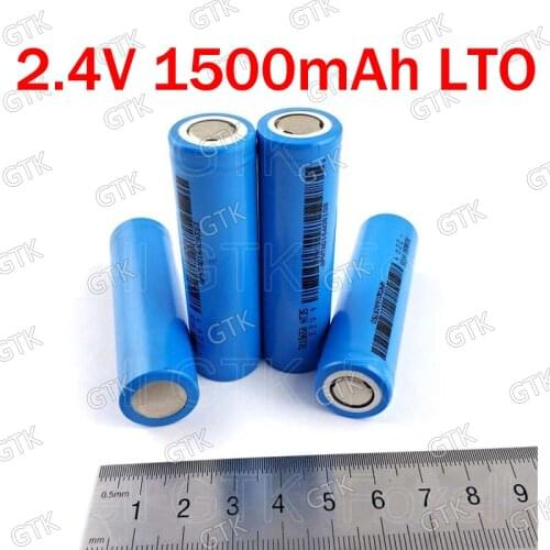 6pcs 2.4V 1500mah 18650 LTO 2.2V Lithium titanate battery for diy 24v car lamp scooter bike golf toys remote controllor toy car
