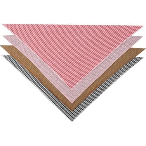 Fashion Hound Tooth Style Winter Pet Bandanas Cotton Washable Houndstooth Dog Bandanas Scarf Pet Square Bib For Puppies Kitten