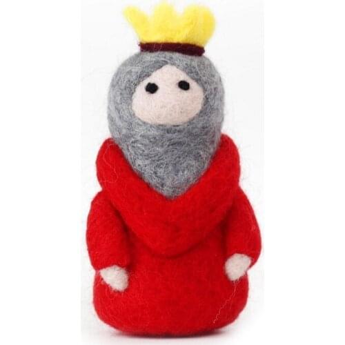 Lovely Doll Needle Felting Kit for Beginner, 4 inch Height, Include Everything Felting Tools to Make, English Instruction (A)