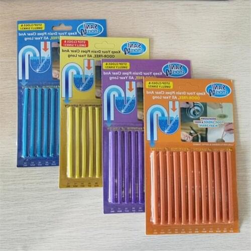 Newly 12pcs/set Pipeline Bathtub Decontamination Drain Kitchen Sink Filt Sewer Cleaning Rod Drain Clean