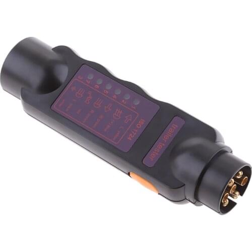 Lights Cable Tester Plug 7 Pin 12V Socket Tester for Trailer Boat Caravan