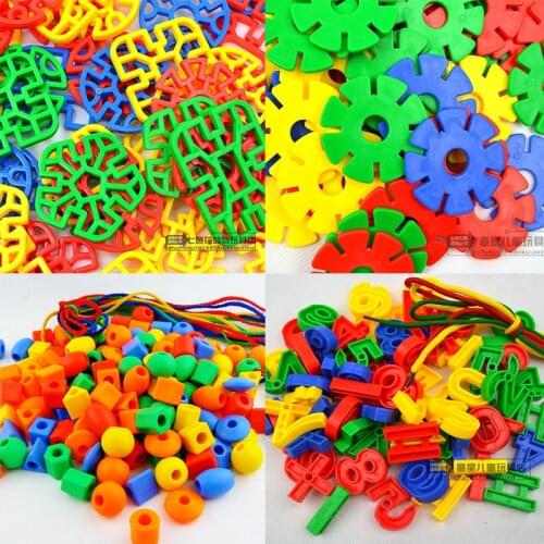 Rocket Warhead Snowflakes Children Desktop Early Education Educational Plastic Mosaic Toys Kindergarten Building Blocks