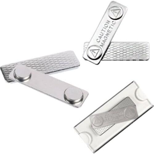 10pcs Strong Magnetic Name Tags Badge Metal Fastener ID Card Durable Attachment Holder New Arrival
