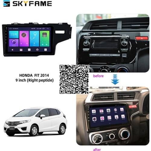 SKYFAME Car Radio Stereo For Honda Fit Jazz 2014-2020 Android Multimedia System GPS Navigation DVD Player