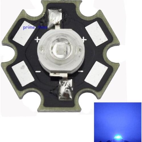 10PCS 3W Royal Blue 450-455NM High Power LED Emitter 700mA with 20mm Star Base for Plant Grow/Aquarium