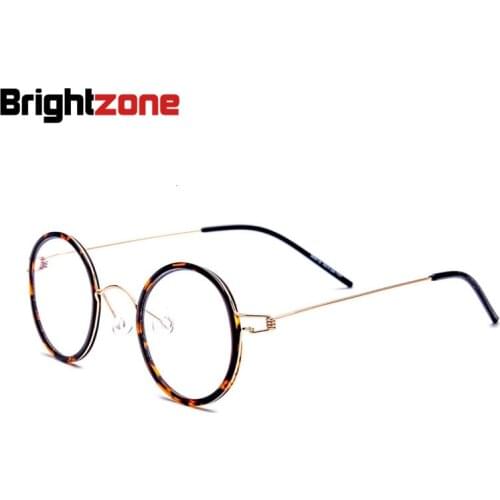 Vintage Oval Not Total Round Full No-Screw Titanium Prescription Rx-able Optical Myopic Glasses Frame Oculos Man Filter Optician