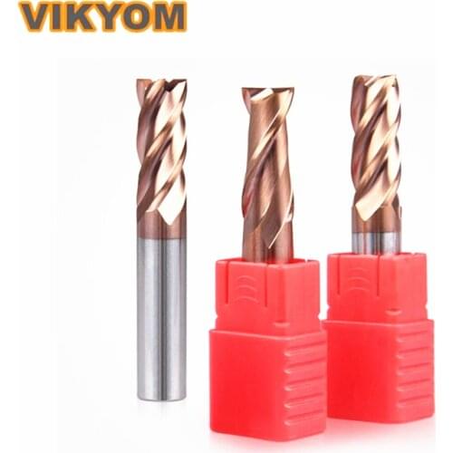 High Purity 55°Tungsten Steel Alloy 2/4 blades Hard CNC Cutting Tools For Stainless Steel End Mill