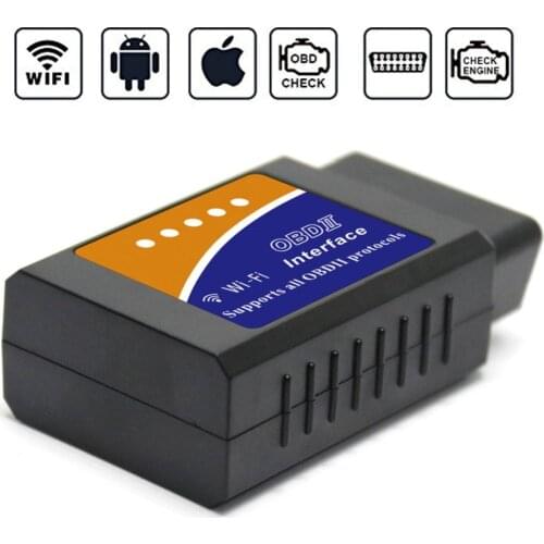 WIFI OBD2 Scanner EML327 OBD Scan Tool OBD Wireless Adapter Check Engine Light Diagnostic Tool for iOS & Android