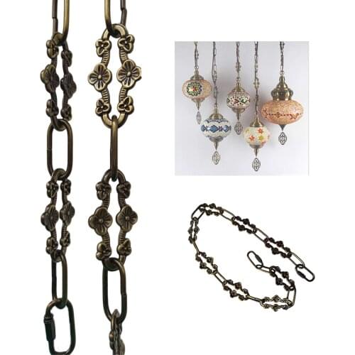 WOERFU 32 inch Antique Bronze Finish Decorative Plum buckle Chain for Hanging, Lighting