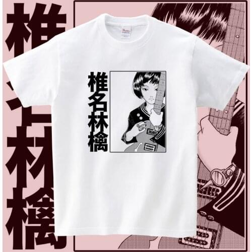 Classic japanese music cartoon Streetwear Harajuku y2k goth anime top Punk womens dark cartoon eye printed loose Female T-shirt