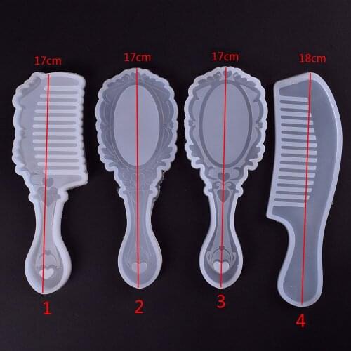 1PC Cute Comb Shape Mirror Liquid Silicone Mold for Making Pedant Jewelry DIY Handcraft Epoxy Resin Molds Jewelry Tools