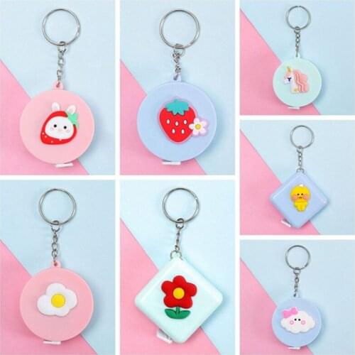 1PC Retractable Tape Ruler 150cm/60 Inch Portable Tape Measure Mini Keychain Soft Ruler Camping Supplies Sewing Measuring Tools