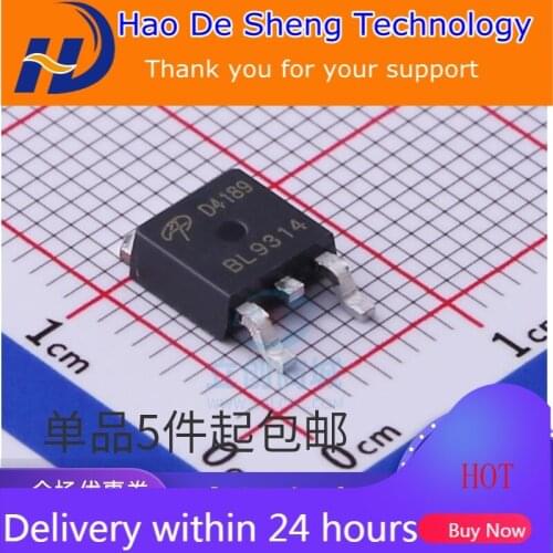 10PCS/LOT AOD4189 Logo D4189 40A/40V MOS Field Effect Tube TO-252 New Original In Stock