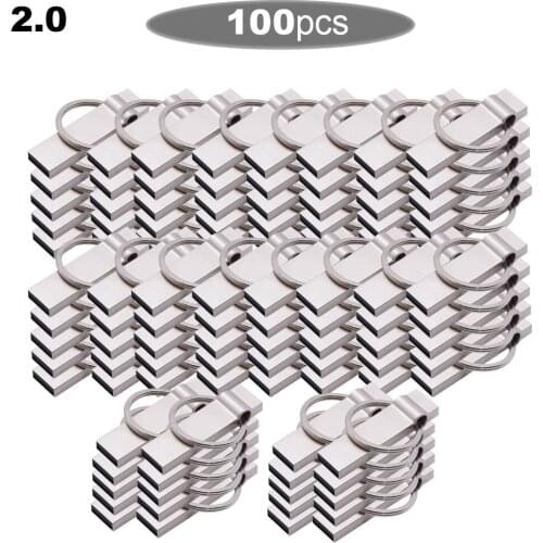 100pcs/lot free custom logo metal pen drive 64GB pendrive 16GB 32GB flash drive 128GB flash usb memory usb flash stick for gifts