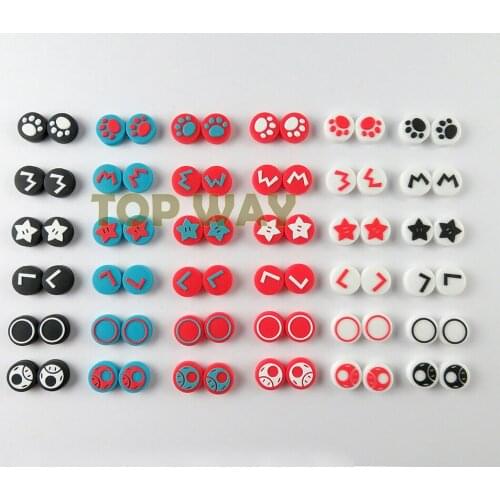 100pcs Silicone Caps For Poke Ball Plus Thumb sticks Rubber Grip Cover For Nintend Switch NS Game Analog Thumb stick Cap