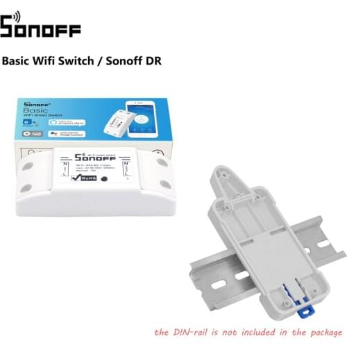 2018 Itead Sonoff DR DIN Rail Tray Mounted Rail Case/Smart Home Wireless Remote Control Switch Wifi Relay Timing DIY Switch 10A