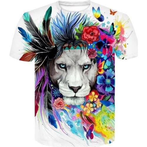 2021 Summer Colorful O-neck Horse T-Shirt 3D Fashion T Shirt Animal Clothes Printed T shirt Men Women harajuku t shirt Dropship