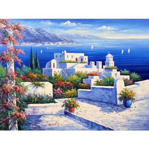 5D DIY diamond embroidery seascape cross stitch omnidirectional / round diamond painting rhinestone love gift