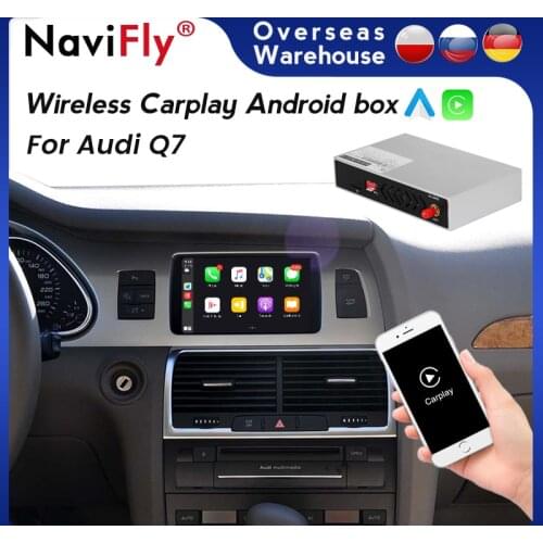 NaviFly Wireless Carplay Android Auto Car Multimedia For AUDI Q7 2010-2018 Car Play BOX MirrorLink Support Reversing camera