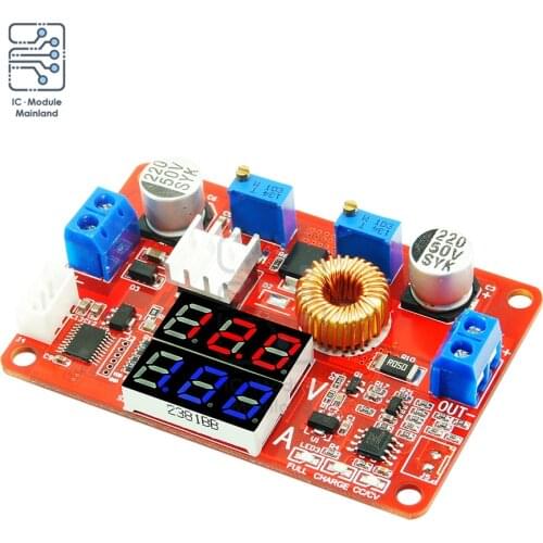 5A 75W Three-Digit Display Constant Current Constant Voltage Step-Down Power Module LED Driver Voltmeter Ammeter DC5V-35V