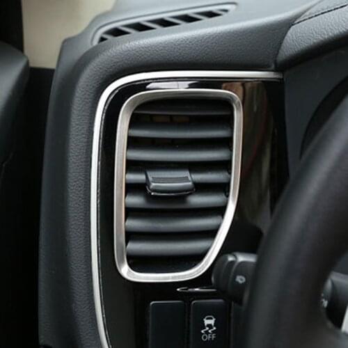 For Mitsubishi Outlander 2013-2016 stainless steel 2PCS air conditioner air outlet accessories