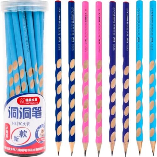 1Pc HB Kawaii Wooden Lead Pencils Creative Hole Pencil For Kids Gifts School Office Supplies Novelty Stationery Correction Tools