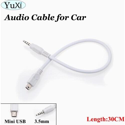 YuXi 30cm Mini USB to 3.5mm jack Stereo Plug Cable Adapter Car Hifi AUX Audio Cable For Car AUX MP3 MP4 Phone