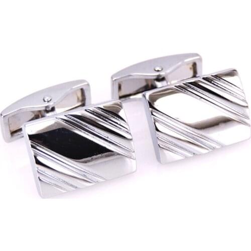 Laser metal Cufflinks new fashion luxury white steel cufflinks mens shirt Cufflinks