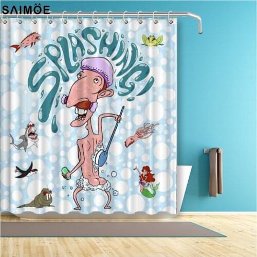 Nigel Thornberry Custom Waterproof Polyester Decorative Bathroom Bath Shower Curtains