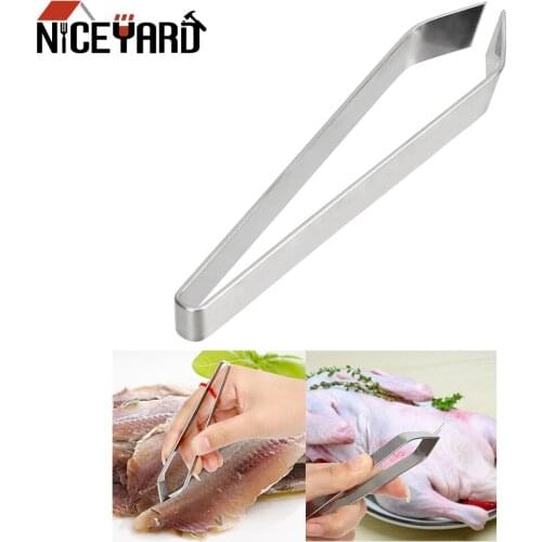 NICEYARD Stainless Steel Fish Bone Tweezers Gadgets Remover Cooking Tools Pick-Up Seafood Tools Kitchen Accessories
