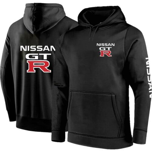 2021 New Nissan GTR Fashion Brand Mens Print Hoodies Spring Autumn Casual Cotton Harajuku Solid Color Custom Sweatshirt Tops