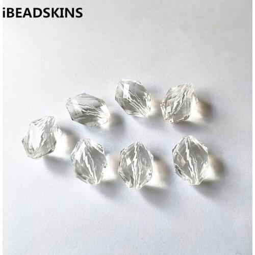New arrival! 23x16mm 175pcs Clear acrylic Faceted irregular shape Beads for Necklace,Earrings parts,hand Made Jewelry DIY