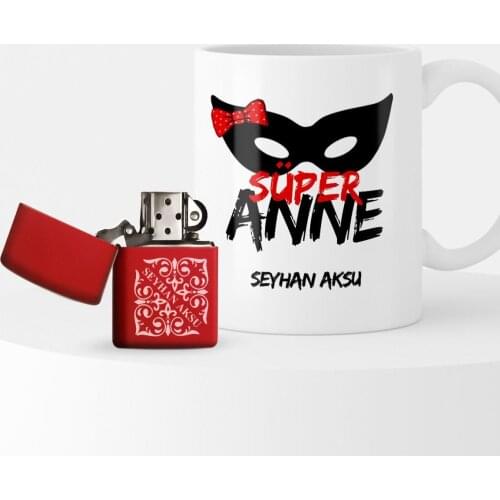 Personalized Super Mother Lighter and Mug Set
