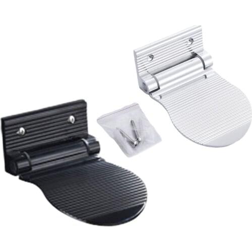 Aluminium Alloy Shower Footstool Wall Mounted Bath Foot Stool Rest Pedestal for Home Bathroom Door Entrance Hardware