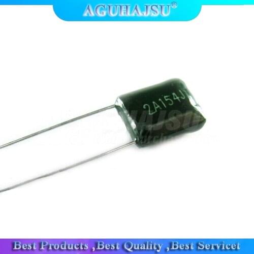 20pcs Polyester film capacitor 100V 120nF 150nF 220nF 330nF 470nF 2A124J 2A154J 2A224J 2A334J 2A474J