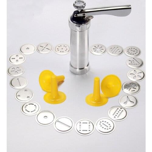 Cookie Press Baking Tool Cookie Press Kitchen Tool Baking Appliance with 20 Cookie Moulds and 4 Nozzles