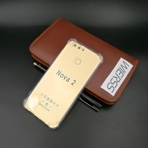 WIERSS Anti-knock Phone Case for Huawei nova 2 nova2 PIC-L09 PIC-L29 PIC-AL00 PIC-TL00 5.0" Transparent Back cover Case