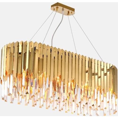Luxury Living Room Lustre Shiny Gold Steel E14 Led Pendant Light Indoor Lighting Luminaria Led Pendant Lamparas Fixtures