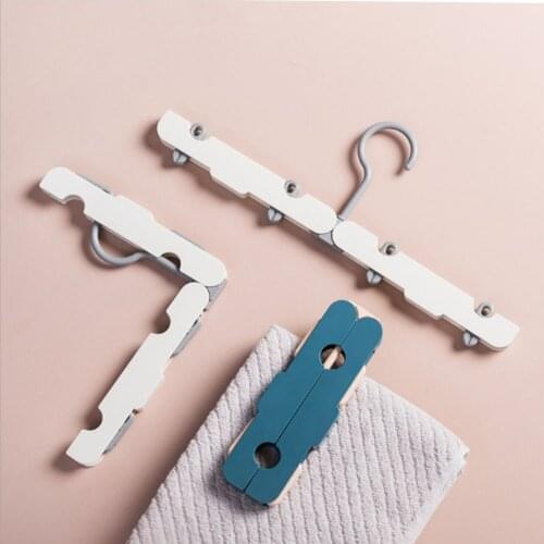 Foldable Clothes Rack Travel Portable Clothes Drying Rack Household Non-Slip Windproof Clothes Rack Hanging Brace