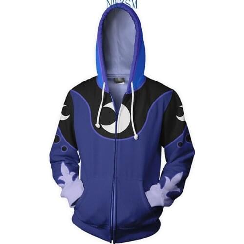 Anime Princess Luna Hoodies Cosplay Costumes 3D Print Hoodie Sweatshirt Mens Women Animation cartoon Hoodies Jackets