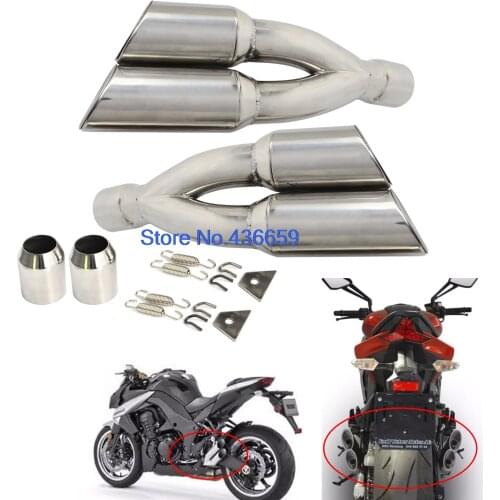 38-51MM Slip-On Universal Dual Exhaust Muffler Vent Pipe Slip On Motorcycle Dirt Bike Street Bike Scooter ATV Quad And More