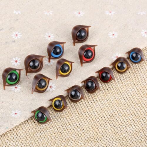 100Sets 12/14mm Plastic Safety Doll Eyes with Washers Toys Animal Horse Eyes Teddy Bear Dolls Amigurumi Colorful Eyes DIY Crafts
