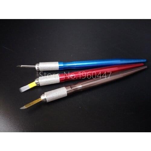 30pcs Eyebrow Microblading Pen Permanent Makeup Eyebrows Lips Embroidery Machine Manual Tattoo Needles