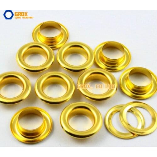 300 Set 17*10*5mm (Outer diameter * Inner diameter * Height) Gold Round Eyelet Grommet