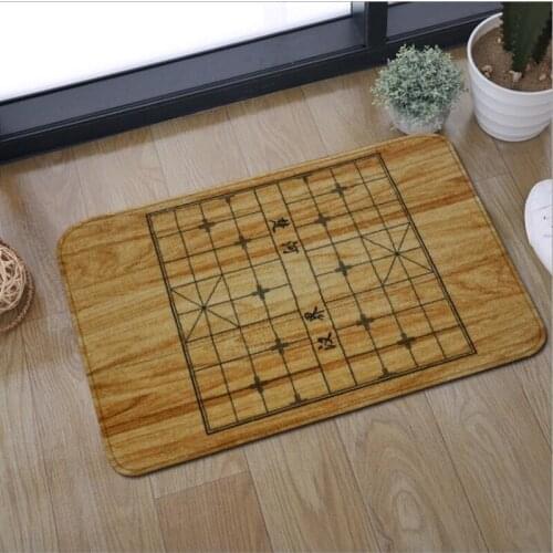 3D Chessboard Print Floor Mat Carpet Bathroom Water Uptake Non-slip Pad Bedroom Decorate Carpets Room Living Rugs And For Home