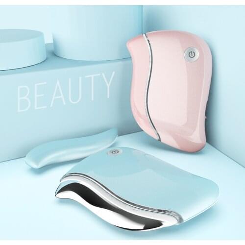 Guasha Scraping Physiotherapy Facial Massager LED Light Microcurrent skin rejuvenation Electric Body Massage Machine Face Liftin