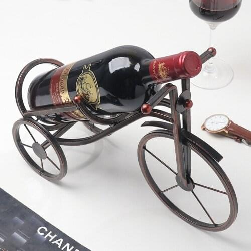 Creative wine bottle holder Tricycle Design Metal Wine Rack Wedding Party Decor Ornament Gift For Home Kitchen Bar WJ51205