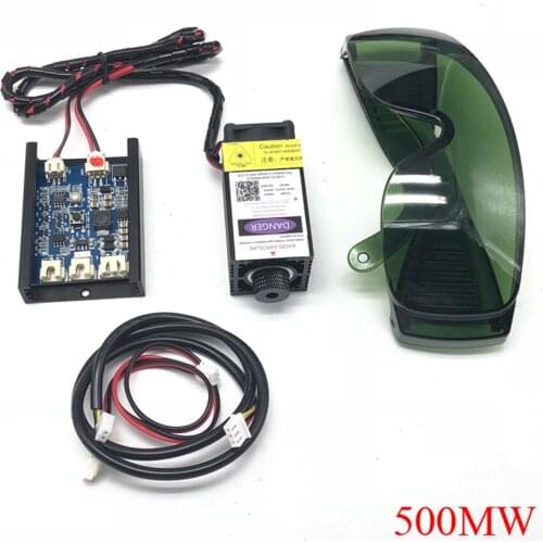 High Power 500mW 405nm Focusing Blue Purple Laser Module Engraving With TTL Control Laser Tube Diode Goggles for DIY 3D Print